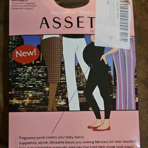 ASSETS by Sara Blakely Maternity Supportive Leggings - Black and White